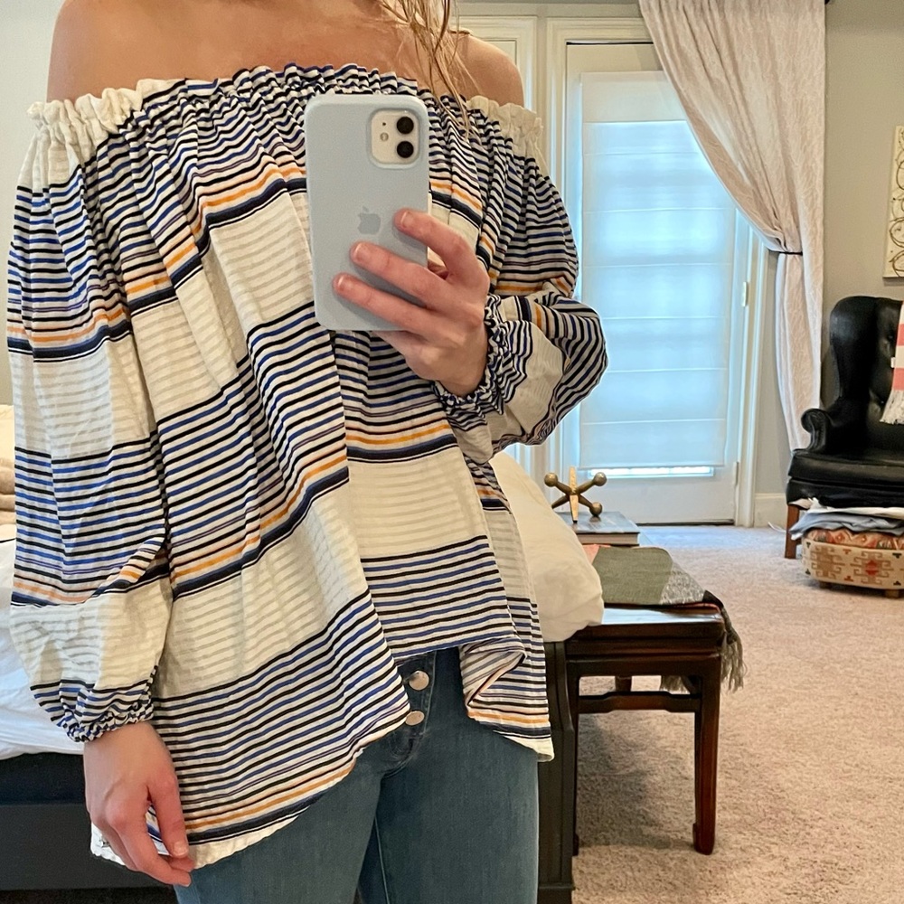Tanya Taylor Off the Shoulder Blouse Size 0